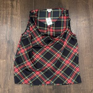 J crew Christmas holiday tartan sleeveless tank top